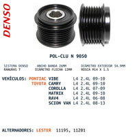 POLEA CLUTCH ALTERNADOR  PAC9050